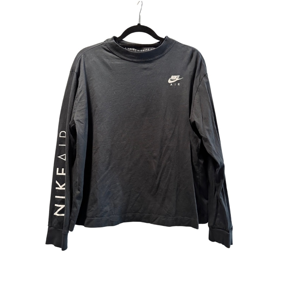 Nike Air Black Cropped long Sleeve Top XL